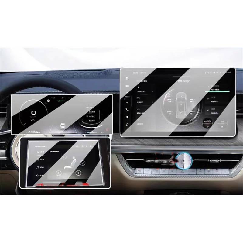 Wivplex for GWM, for Tank, 500 2023 2024 Auto LCD Touchscreen Navigation GPS Schutz und Armaturenbrett Zubehör Gehärtete Glasfolie Auto-Displayschutz(3PCS) von Wivplex