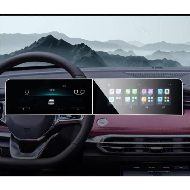 Wivplex for Jetour, X70 Plus 2023 Touchscreen-Navigationsschutz und Armaturenbrett-Zubehör aus gehärtetem Glas Auto-Displayschutz von Wivplex