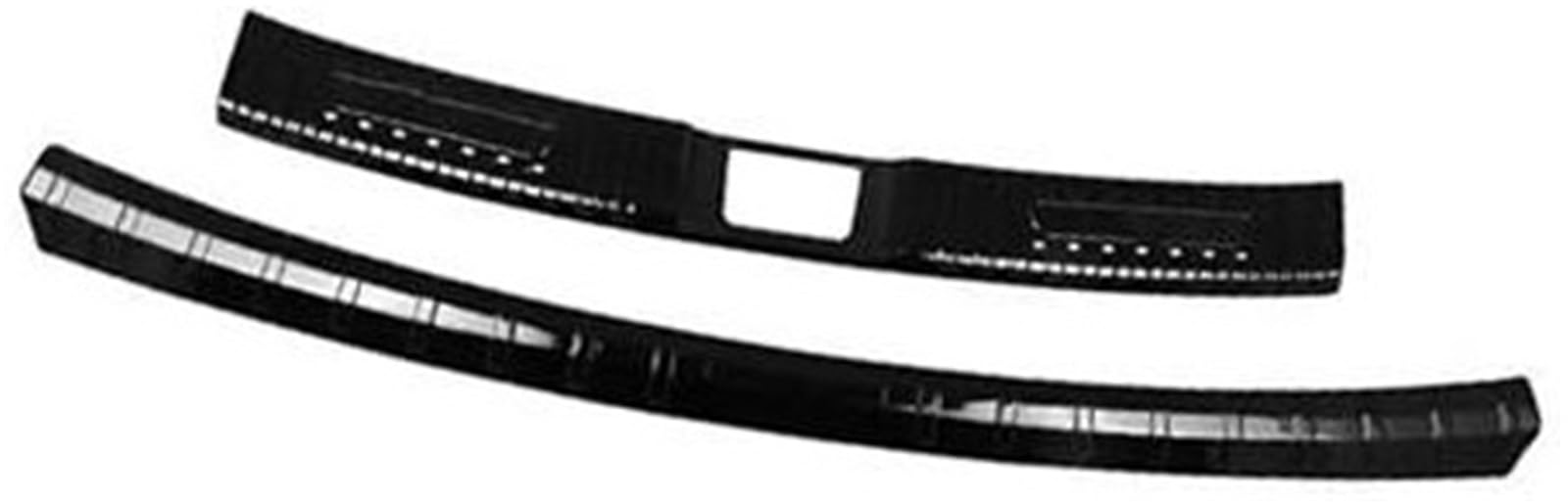 Wivplex for Mitsubishi, for Eclipse, for Cross 2018 2019 Schwelle Artikel Pedal Hinten Schutz Heckklappe Streifen Auto Styling Streifen Heckstoßstangenschutz fürs Auto(Black Titanium 2pcs) von Wivplex