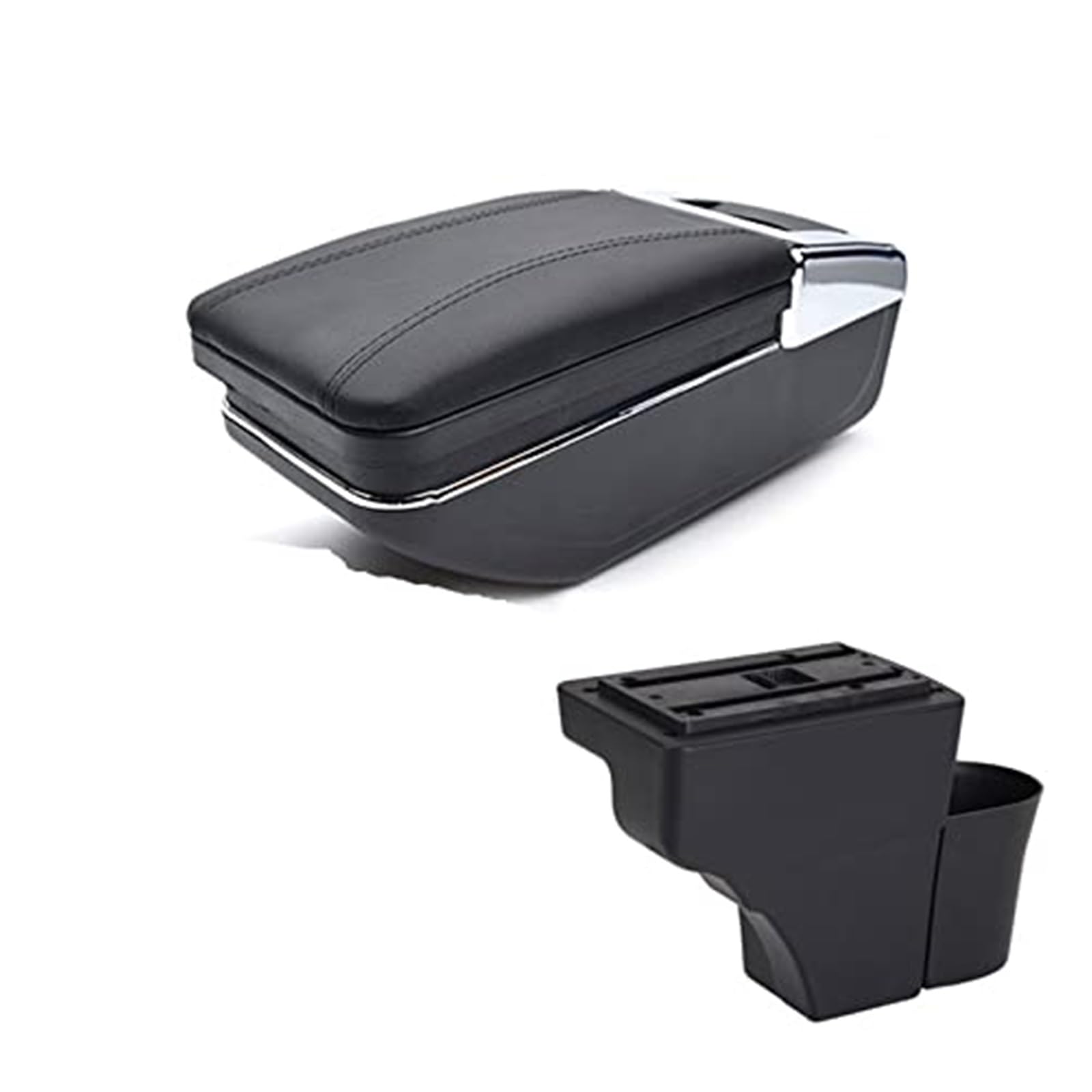 Wivplex for Nissan, for Note 2016-2018 Armlehne Innenmittelkonsole Aufbewahrungsbox Armlehne Auto-Styling-Dekoration(Black Black Thread) von Wivplex