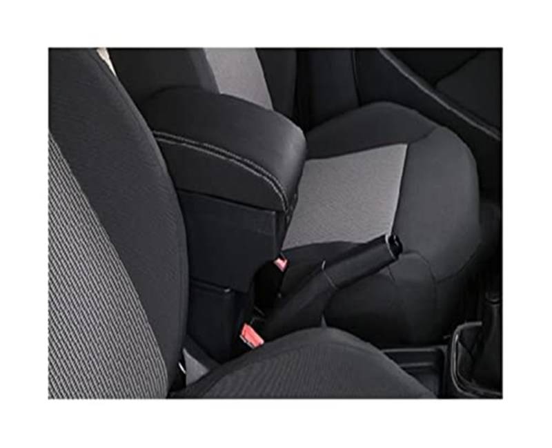 Wivplex for Seat, for Leon Auto-Armlehnenbox, Armlehne, Auto-Armlehne, Mittelkonsole, Aufbewahrungsbox, Zubehör(Black C-Black White Line) von Wivplex