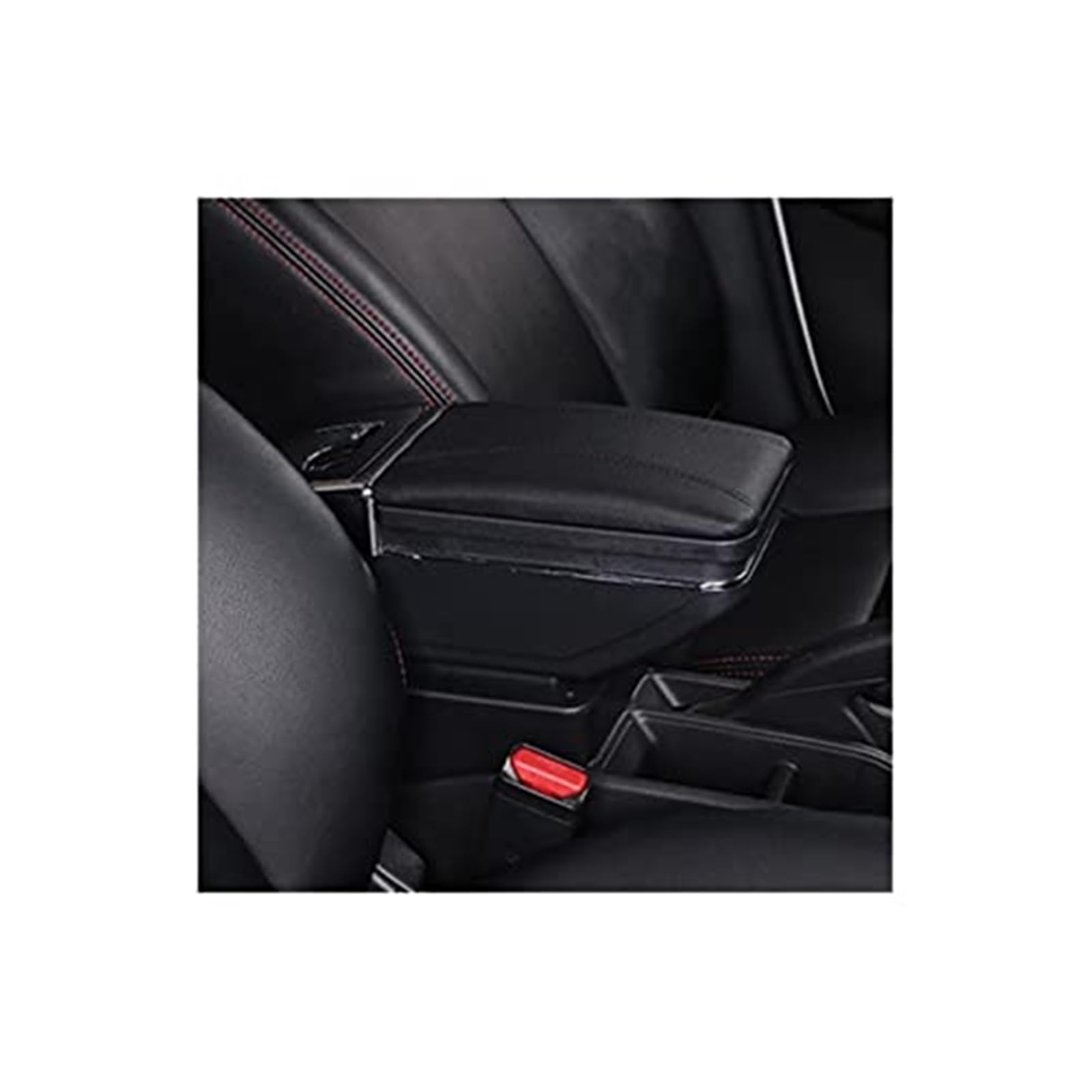 Wivplex for Skoda, for Rapid 2012 Armlehnenbox Mittelkonsole Aufbewahrungsbox Armlehnenbox Free Punch Handaufbewahrungsbehälter(Black C Black line) von Wivplex