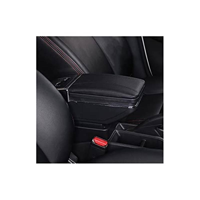 Wivplex for Skoda, for Rapid 2012 Armlehnenbox Mittelkonsole Aufbewahrungsbox Armlehnenbox Free Punch Handaufbewahrungsbehälter(Black D Black line) von Wivplex