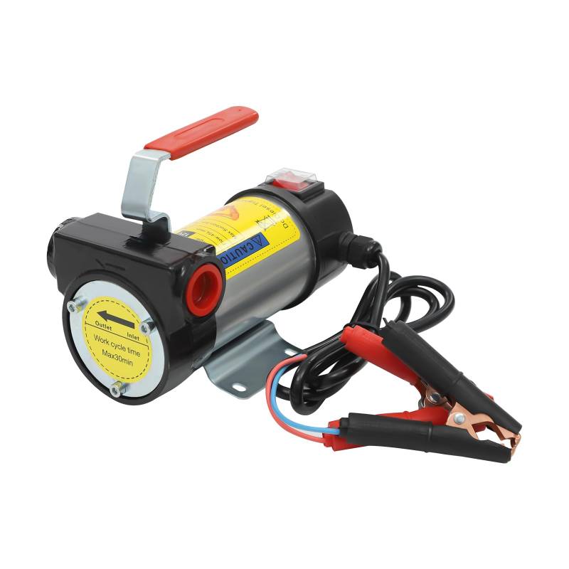 Dieselpumpe 200W DC 12V Dieselpumpe 45 L/9.9Gal/min Kraftstoffpumpe selbstansaugend Pumpe mit Pistole Umfüllpumpe für PKW Tankwagen von Wiyuer