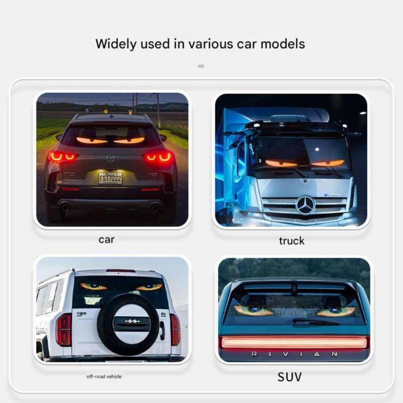 𝐋𝐄𝐃 Augen, Weicher Bilds𝑐hir𝑚 𝐋𝐄𝐃 𝑎𝐧zei𝐠e programmierbar Einfache Installation Autos,2.75in*6.8in von Wizvox