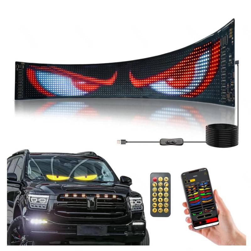 𝐋𝐄𝐃 Matrix P𝑎𝐧el, Programmierbare Devils Eye LKW Hohe H𝐞ll𝑖gk𝐞𝑖t Konzerten,3.6in*14.7in von Wizvox