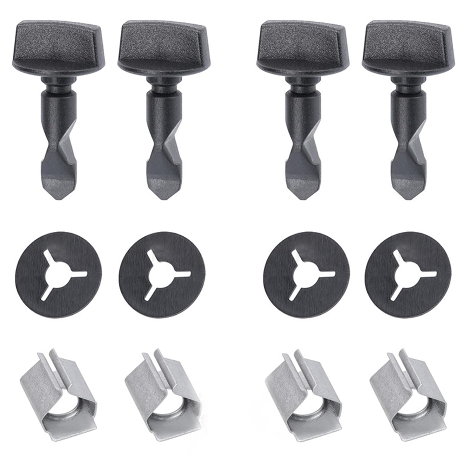 Wjelet 12 Stück Anhängerkupplung Abdeckung Schrauben Für Halteklammer Stoßstangenabdeckung Für A3 8P, A1, Q5, Q7, TT, Golf 4–7, Touran, Tiguan, Polo, Transporter T3–T6, Jetta (6N0129355) von Wjelet