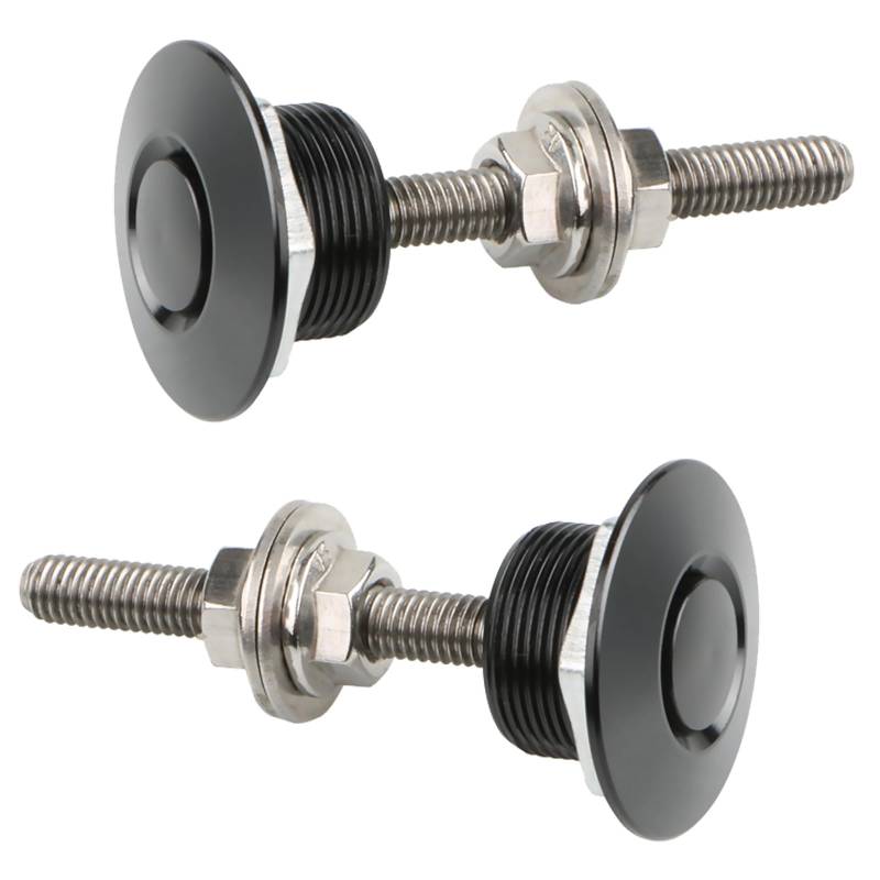 Wjelet 2 Stück Schnellverschluss Hood Pin Bonnet Lock,30mm Universal Motorhaubenschloss,Druckknopf Stoßstangenclip Riegel Aluminiumlegierung,Halt für Motorhauben,Rennwagen und Tuning Fahrzeuge von Wjelet
