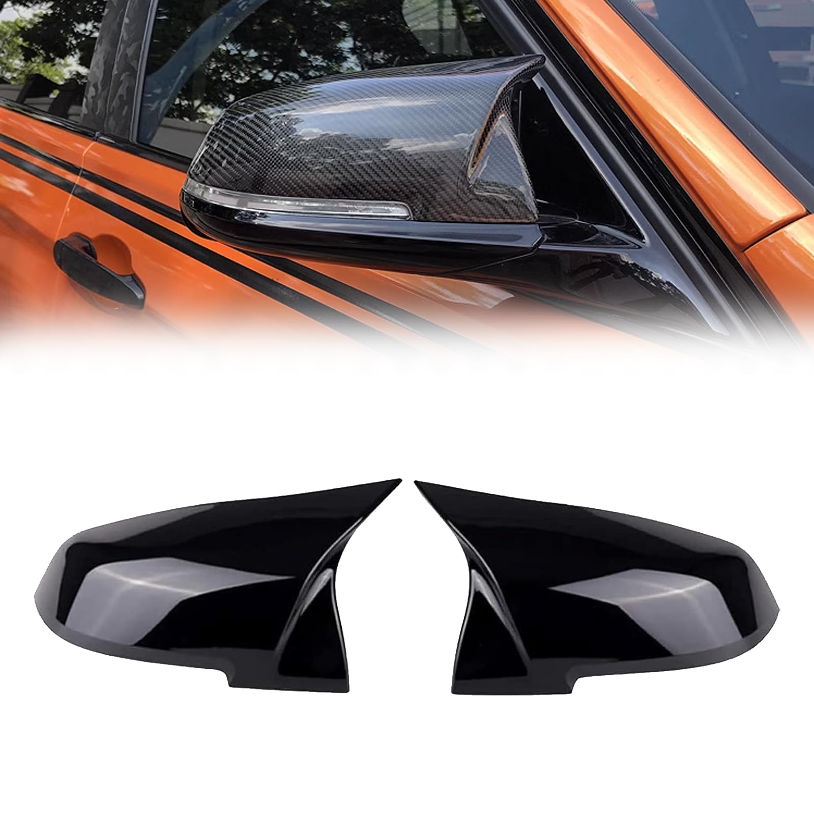 1 Paar Auto Spiegelkappen Rückspiegelgehäuse, Abdeckungen Seitenspiegel Türspiegelabdeckungen für BMW 1er F20 F21/2er F22 F23 F87/3er F30 F31 F34/4er F32 F33 F36/i3 I01/X1 M2 X1 E84 (Glänzend Schwarz) 1 Paar Auto Spiegelkappen Rückspiegelgehäuse, Abdeckungen Seitenspiegel Türspiegelabdeckungen für BMW 1er F20 F21/2er F22 F23 F87/3er F30 F31 F34/4er F32 F33 F36/i3 I01/X1 M2 X1 E84 (Glänzend Schwarz) von Wjelet