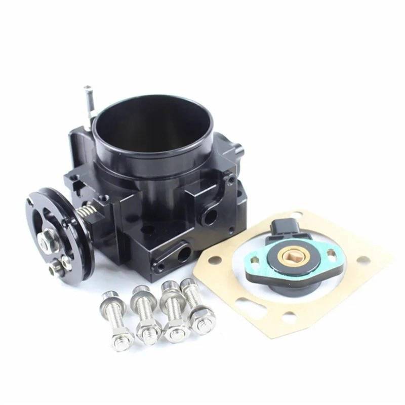 Drosselklappen 70 Mm Aluminium-Ansaugkrümmer-Drosselklappengehäuse + TPS Für Civic SI K-Serie K20 K20A Motor RSX(Schwarz) von Wjwftcmk