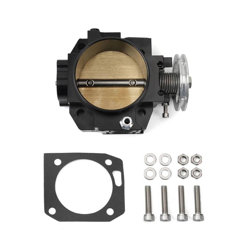 Drosselklappen Aluminium 70MM Drosselklappengehäuse Performance Ansaugkrümmer Für RSX DC5 Für Civic SI EP3 K20 K20A CNC RS-THB005(Schwarz) von Wjwftcmk