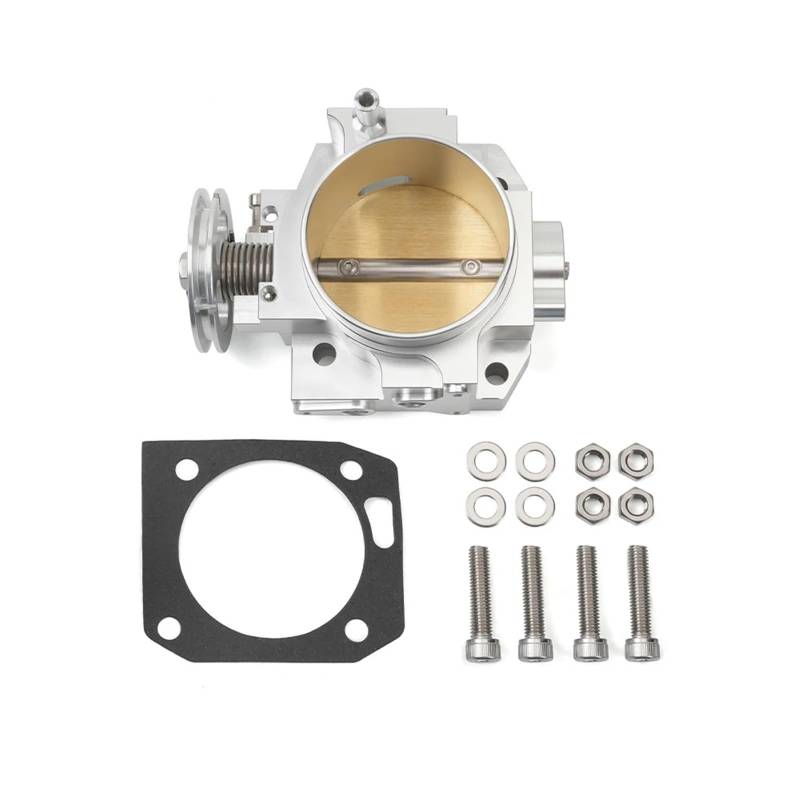 Drosselklappen Aluminium 70MM Drosselklappengehäuse Performance Ansaugkrümmer Für RSX DC5 Für Civic SI EP3 K20 K20A CNC RS-THB005(Silber) von Wjwftcmk