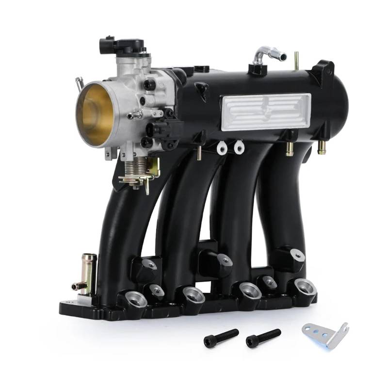 Drosselklappen Aluminium D15 D16 D-Serie Ansaugkrümmer Mit 70 Mm Drosselklappengehäuse Und TPS Für 1988–2000 Für Civic CRX DEL SOL(Schwarz) von Wjwftcmk