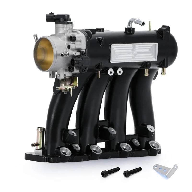 Drosselklappen Aluminium D15 D16 D-Serie Ansaugkrümmer Mit 70 Mm Drosselklappengehäuse Und TPS Für 1988–2000 Für Civic CRX DEL SOL(Schwarz) von Wjwftcmk