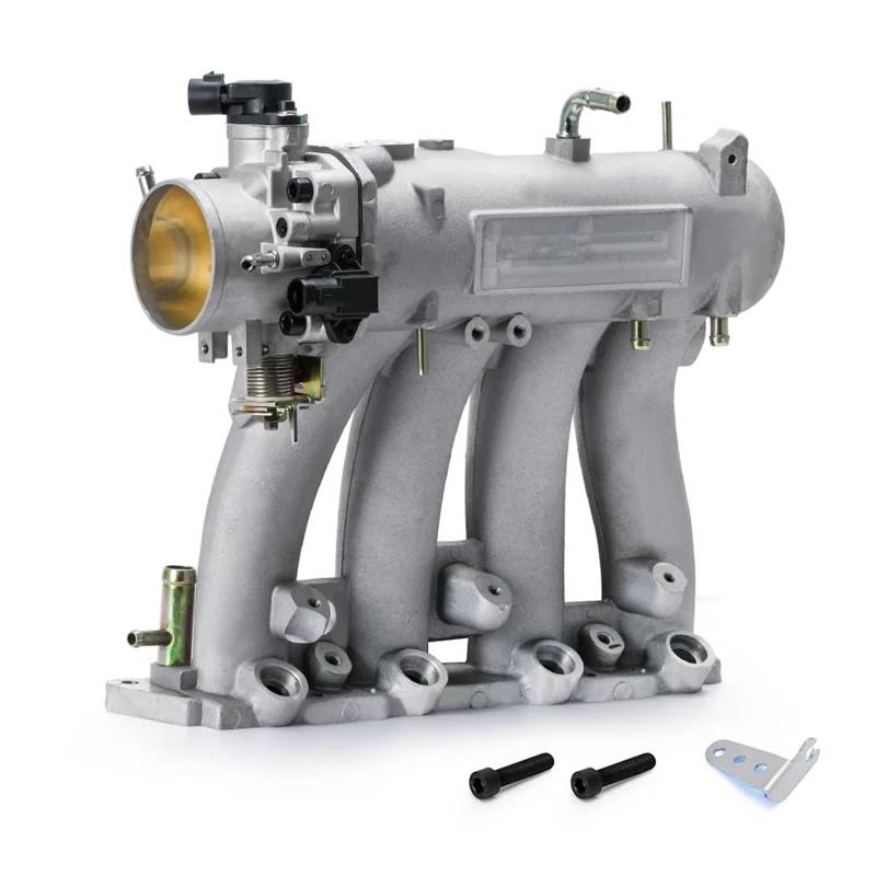 Drosselklappen Aluminium D15 D16 D-Serie Ansaugkrümmer Mit 70 Mm Drosselklappengehäuse Und TPS Für 1988–2000 Für Civic CRX DEL SOL(Silber) von Wjwftcmk
