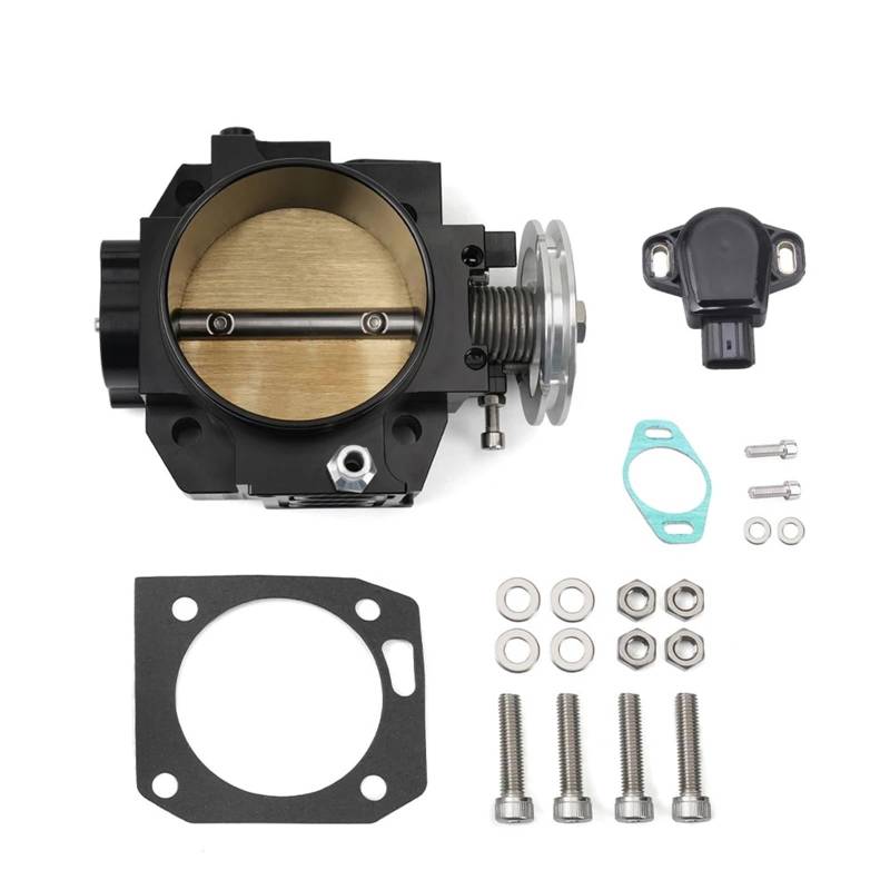 Drosselklappen Drosselklappengehäuse + TPS Drosselklappen-Positionssensor Für RSX DC5 Für Civic SI EP3 K20 K20A 70 Mm CNC-Ansaugdrosselklappengehäuse RS-THB003-70 Mm(Schwarz) von Wjwftcmk