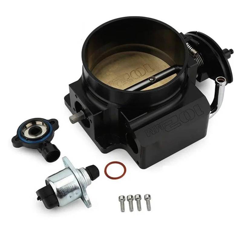 Drosselklappen Für GM Für III LS1 LS2 LS3 LS6 LS7 LSX LS Stil 4 Bolzen Ansaugkrümmer Drosselklappe 102mm/92mm Drosselklappengehäuse(102mm Black) von Wjwftcmk