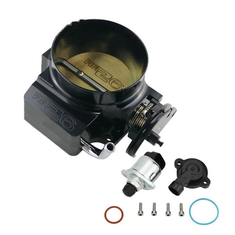 Drosselklappen Für GM Für III LS1 LS2 LS3 LS6 LS7 LSX LS Stil 4 Bolzen Ansaugkrümmer Drosselklappe 102mm/92mm Drosselklappengehäuse(92mm Black) von Wjwftcmk