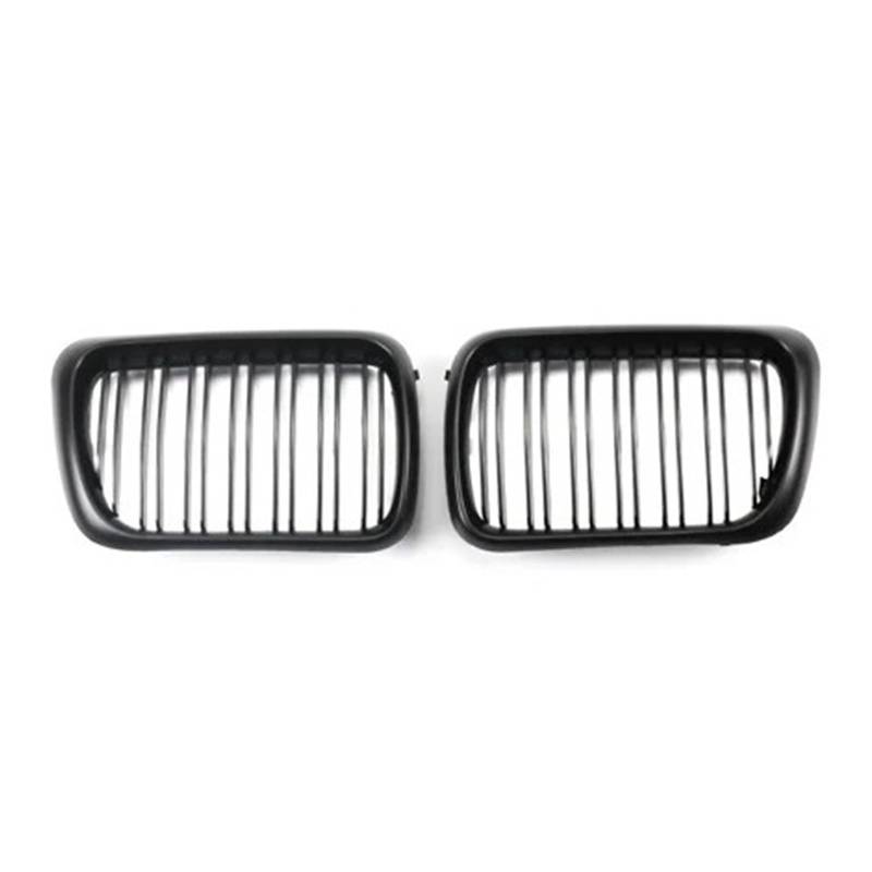 Front Kühlergrille 1 Paar Frontgrills Für 3er E36 1997 1998 1999 Schwarz Glänzend Nierengrill Ersatz Racing Frontstoßstangengitter(97-99 Double slats) von Wjwftcmk