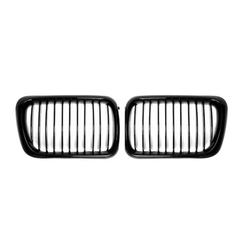 Front Kühlergrille 1 Paar Frontgrills Für 3er E36 1997 1998 1999 Schwarz Glänzend Nierengrill Ersatz Racing Frontstoßstangengitter(97-99 Single Slats) von Wjwftcmk