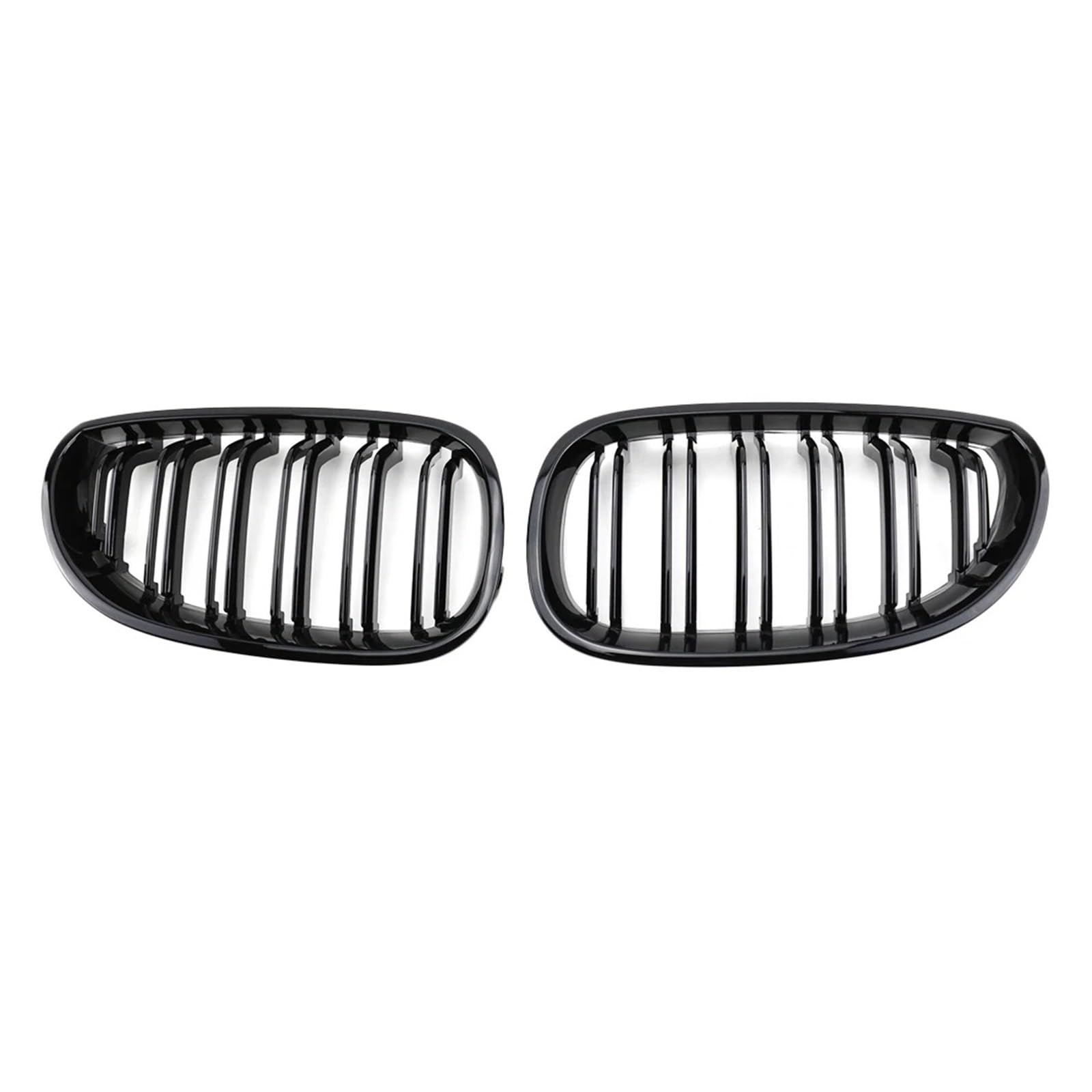 Front Kühlergrille 1 Paar Glänzendes Schwarz Vorderer Nierengrill Doppellatte 2 Linie Für E60 E61 5er M5 520I 535I 550I 2004–2009 Renngitter Front Kühlergrille 1 Paar Glänzendes Schwarz Vorderer Nierengrill Doppellatte 2 Linie Für E60 E61 5er M5 520I 535I 550I 2004–2009 Renngitter von Wjwftcmk