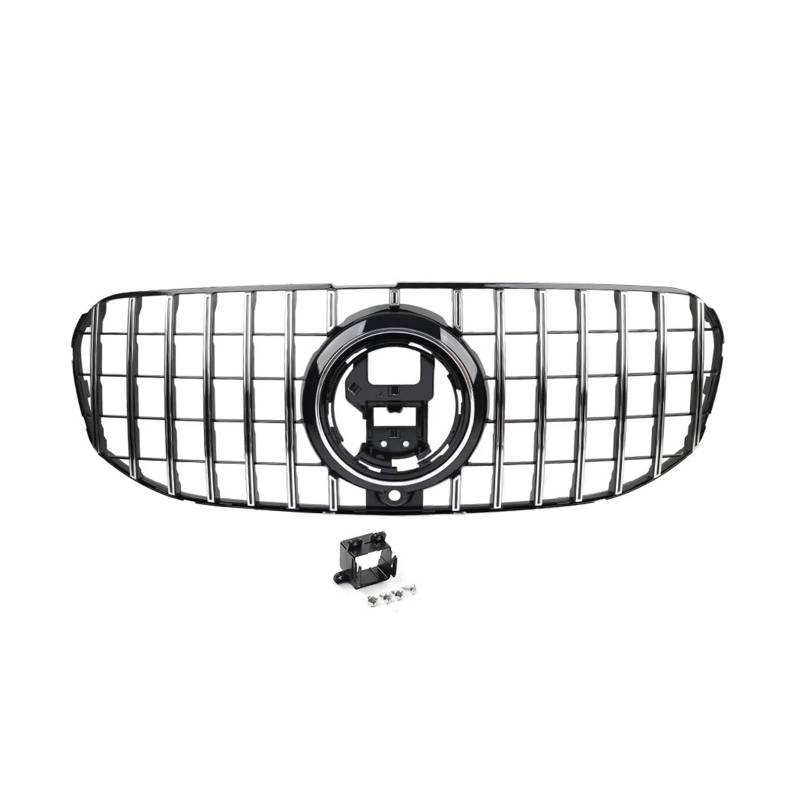 Front Kühlergrille Auto Vorderen Stoßfänger Kühler Haube Diamant Grille Für Benz Für GLS Klasse X167 GLS450 GLS580 2020 2021 2022 2023 2024(Chrom) von Wjwftcmk