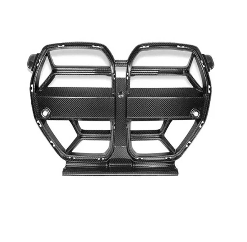 Front Kühlergrille Für 2021–2024 G80 G81 M3 G82 G83 M4 Auto-Frontstoßstangengitter Trockene Kohlefaser Für CLS-Stil Glänzendes Schwarz Haubengrill(Without Acc) von Wjwftcmk