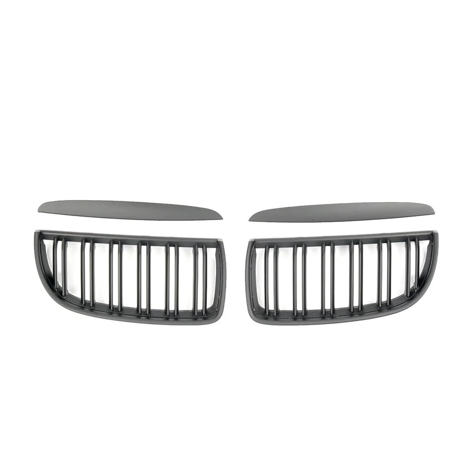 Front Kühlergrille Für 3er E90 E91 2005–2008 Mattschwarz Doppellinienstil Obere Gitter Diamanten-Stil Doppellatte Renngitter(Double-Matte Black) von Wjwftcmk