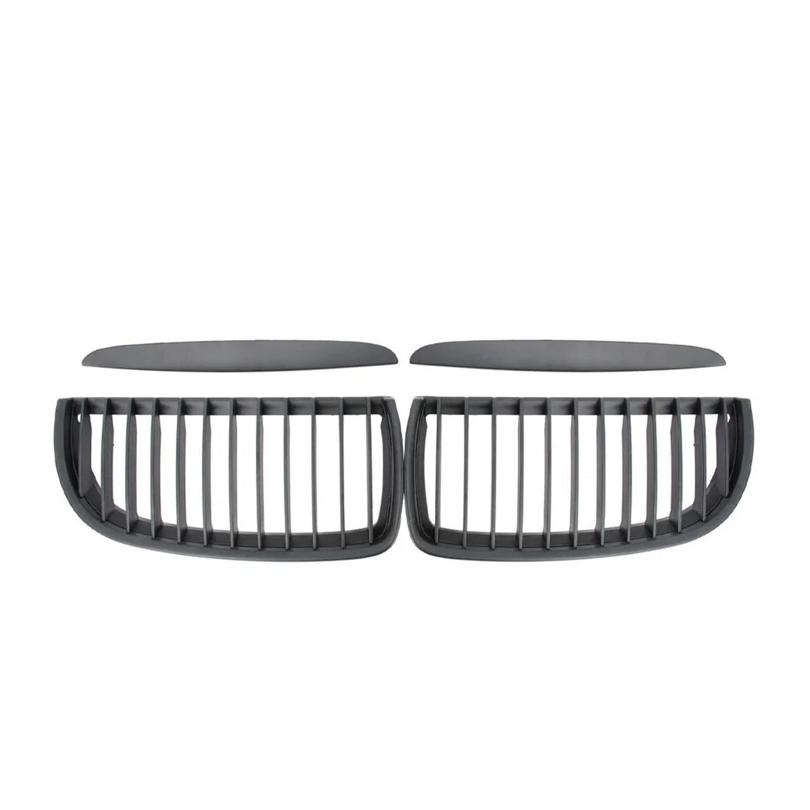 Front Kühlergrille Für 3er E90 E91 2005–2008 Mattschwarz Doppellinienstil Obere Gitter Diamanten-Stil Doppellatte Renngitter(Single-Matte Black) von Wjwftcmk