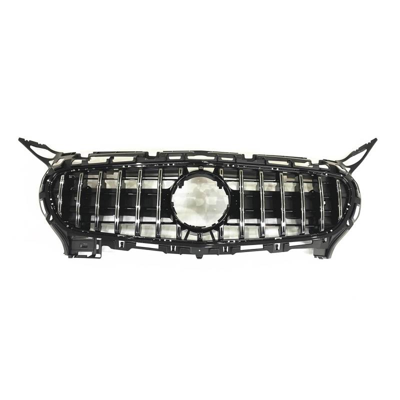 Front Kühlergrille Für Benz C190 R190 Für AMG Für GT S 2015-2016 2-türiger Kühlergrill Rennwagen Oberer Stoßfänger Haube Mesh Grid Kit(Silber) von Wjwftcmk