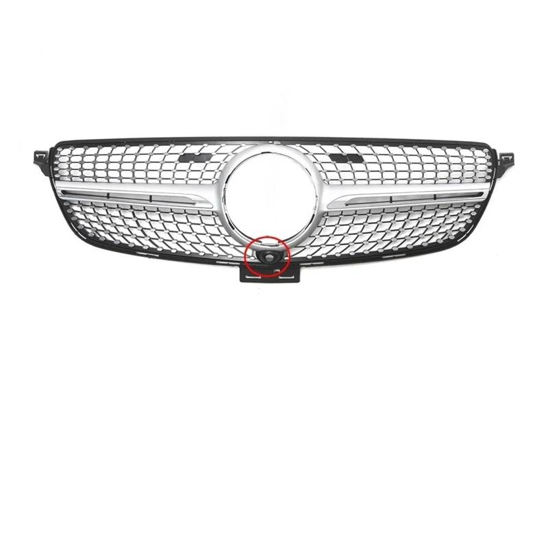 Front Kühlergrille Für Benz Für GLE W166 GLE350 GLE400 GLE450 GLE500 2016-2019 Frontgrill Aus Chrom Mit Schwarzen Diamanten Oberer Grill(Style G) von Wjwftcmk