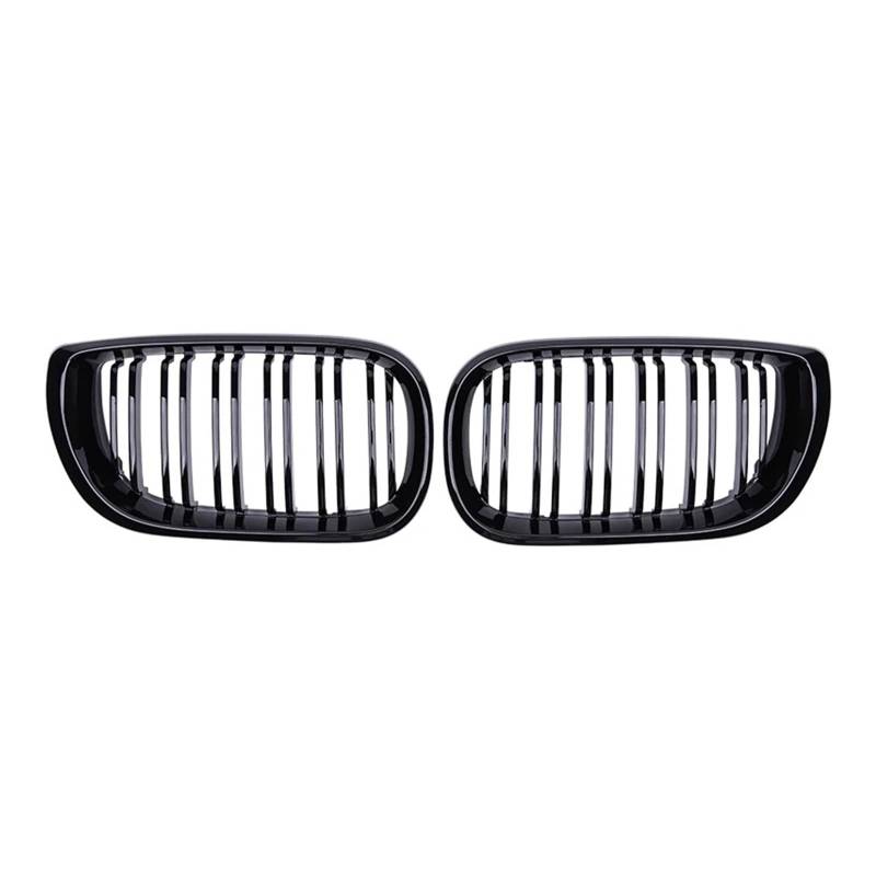 Front Kühlergrille Für E46 3er Nierengrills Kühlergrill Racing Grill Auto Frontstoßstangengitter 2002-2005 4-Türer ABS Dual Line(Gloss Black) von Wjwftcmk