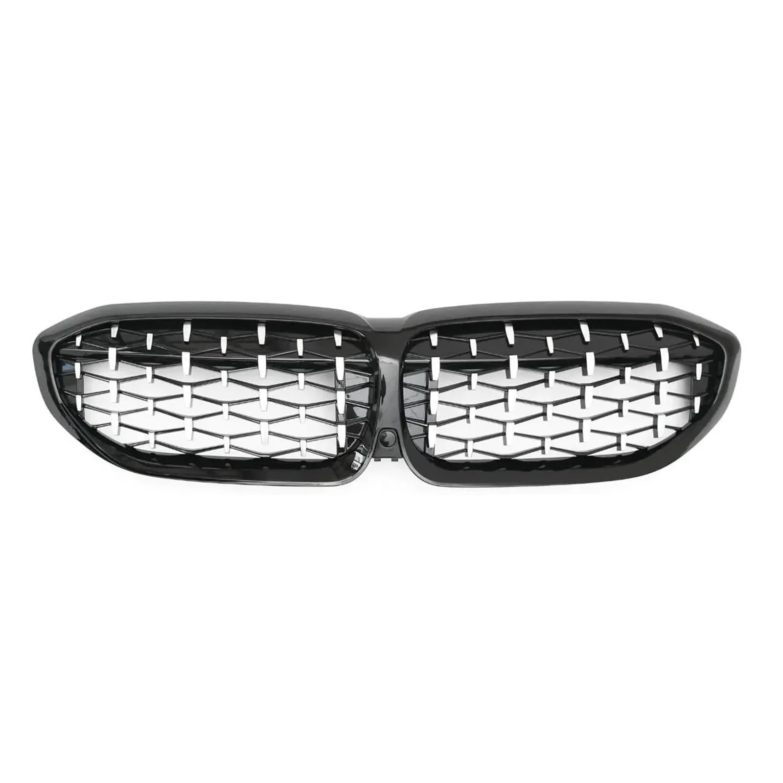 Front Kühlergrille Für G20 3er-Reihe G20 G21 G28 2019–2022 Frontstoßstangen-Motorhauben-Nierengrill Renngitter-Ersatz Black Diamond Meteor Style(Diamond-Chrome Black) von Wjwftcmk