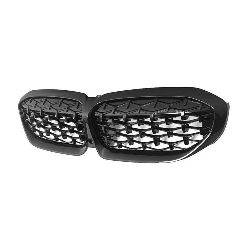 Front Kühlergrille Für G20 3er-Reihe G20 G21 G28 2019–2022 Frontstoßstangen-Motorhauben-Nierengrill Renngitter-Ersatz Black Diamond Meteor Style(Diamond-Gloss Black) von Wjwftcmk