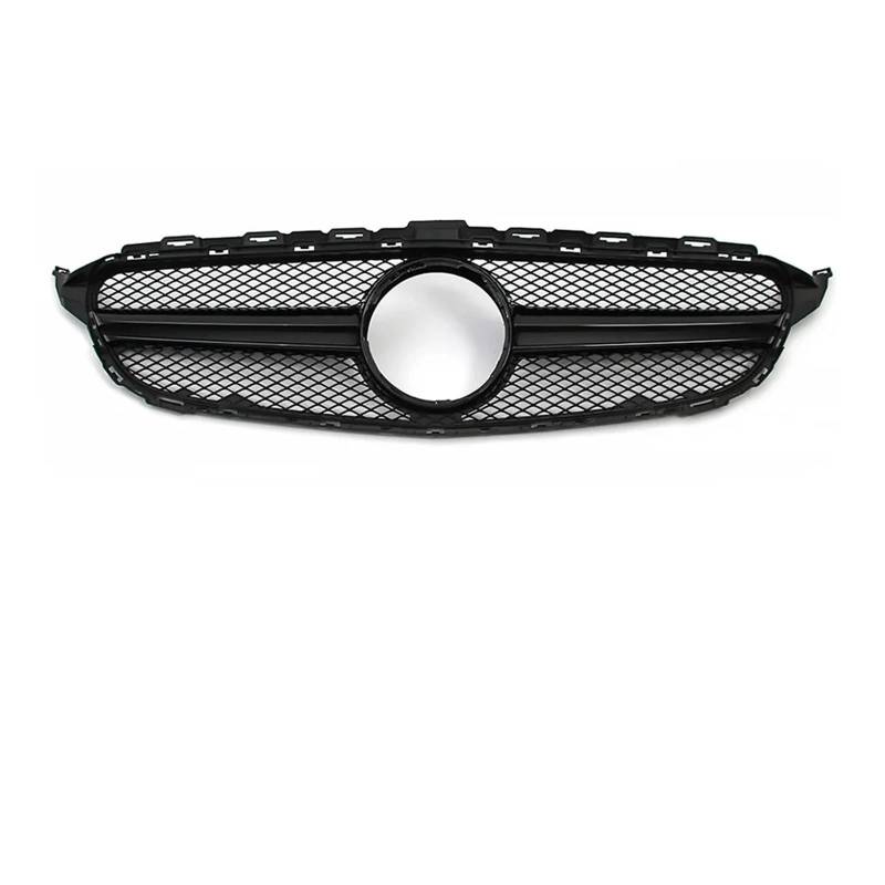 Front Kühlergrille Für GTR-Stil Frontgrill Für Benz C-Klasse W205 2015–2018 C180 C200 C300 Chrom Diamant-Stil Stoßstangengitter(Style B) von Wjwftcmk