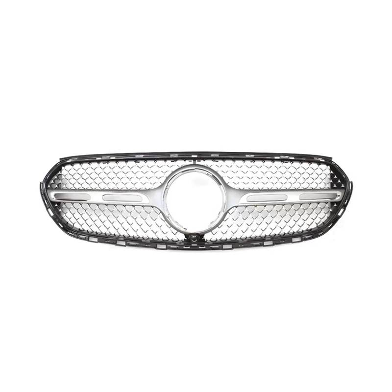 Front Kühlergrille GT Diamond Style Frontkühlergrill Einlassgitter Netzgrill Für Benz Für GLC X254 2022 2023 2024+ Tuning Zubehör(Diamond Silvery) von Wjwftcmk