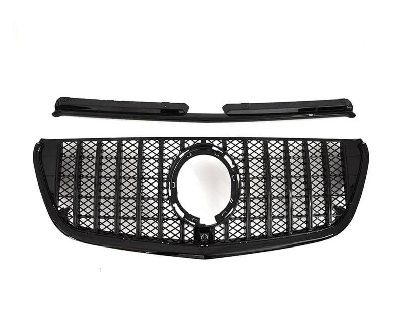 Front Kühlergrille Modifiziertes Bodykit Facelift-Frontgrill Renngrill Haubennetz Ersatz Für Benz Für Vito W447 2015 2016 2017 2015-2023(2020-2023 GT Black) von Wjwftcmk