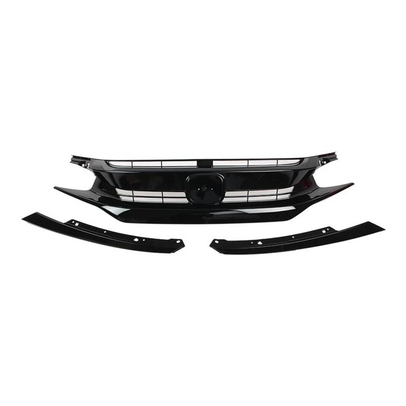 Front Kühlergrille Renngrills Für Civic 10. 2016 2017 2018 Coupé-Limousine Vordere Obere Stoßstange Motor Haubensplitter Spoiler-Mesh-Kit von Wjwftcmk