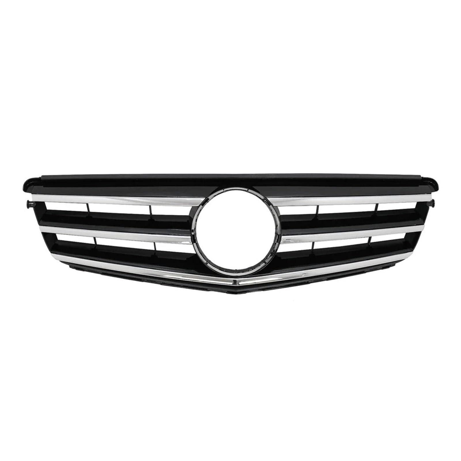 Front Kühlergrille Schwarz Glänzend Für GTR Style Frontgrill Für Benz C-Klasse W204 2008–2014 C180 C200 C350 Chrom-Silber Raute-Kühlergrill(Style I) von Wjwftcmk