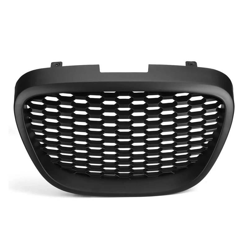Front Kühlergrille Vorderer Wabengrill Mesh-Gitter Für Seat Für Leon MK2 1P Für Altea Für Toledo Mk3 2004-2009 Frontstoßstangengrill Kapuzennetz(Matt-schwarz) von Wjwftcmk