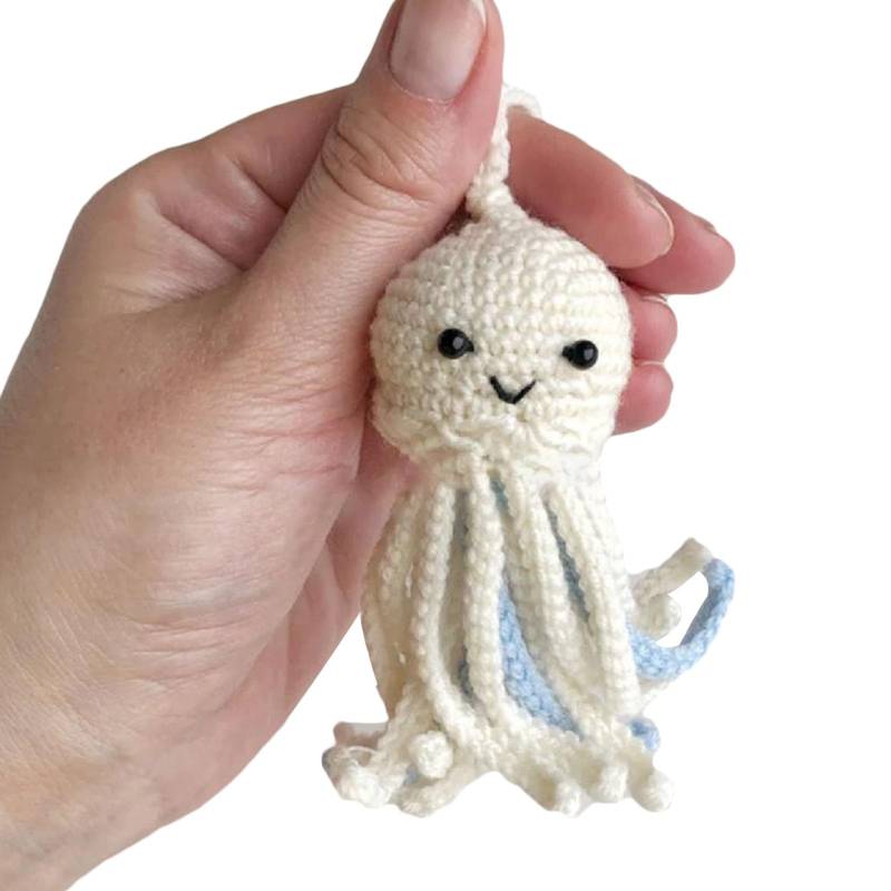 Rückspiegel Handgefertigtes Woll Oktopus Ornament Anhänger Autospiegel Hanging Für Frauen Mädchen Auto Innenraum Accessoire von Wkldjf