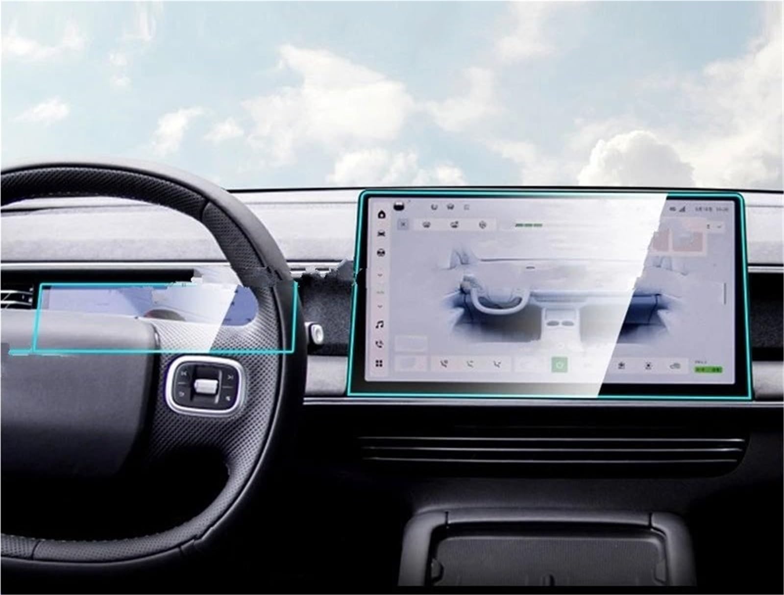Displayschutzfolie Displayschutz Aus Gehärtetem Glas Für Xpeng G6 2023 2024, Autoradio, GPS-Navigation Und Armaturenbrett, Kratzfestes Zubehör Navigation Displayschutz von Wnfmjqe
