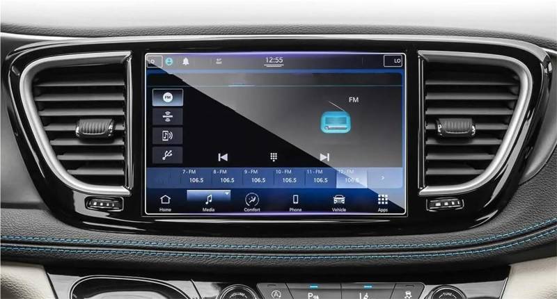 Displayschutzfolie Für Chrysler Für Pacifica 2017 2018 2019 2020 2021 2022 2023 10,1 Zoll LCD GPS Navigation Gehärtetem Glas Bildschirm Film Schutz Navigation Displayschutz von Wnfmjqe