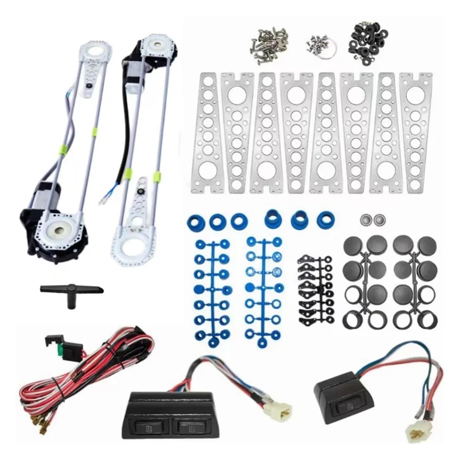 Elektrische Side Glasregler Fensterheber 12V Universal Auto Elektrische Power Fensterheber Regler Conversion Kit Für 2 Tür 4 Tür Auto LKW SUV Elektrische Side Glasregler Fensterheber 12V Universal Auto Elektrische Power Fensterheber Regler Conversion Kit Für 2 Tür 4 Tür Auto LKW SUV von Wnfmjqe