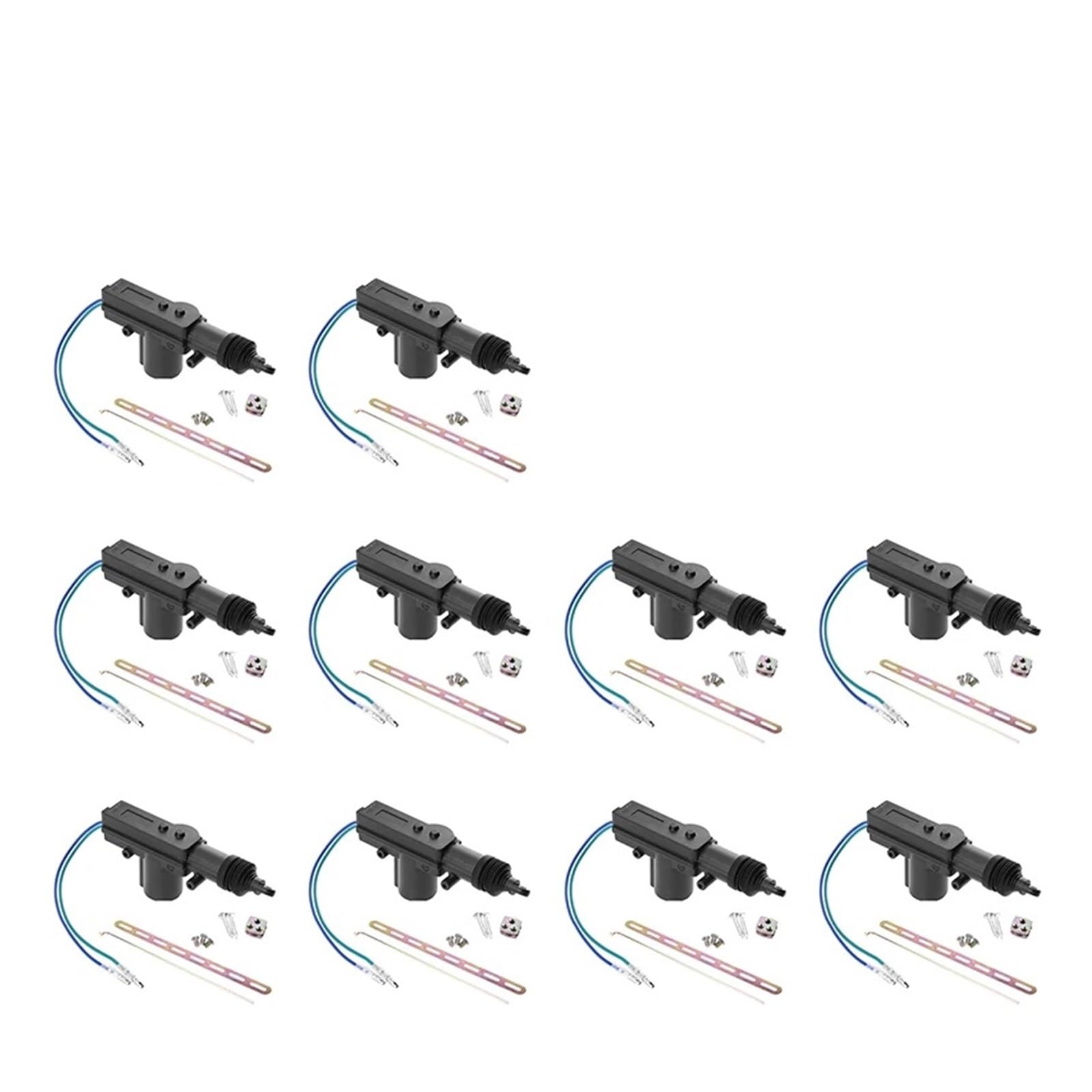 Elektrische Side Glasregler Fensterheber 2-10set 12V Power Locking System Einzel Pistole Typ Kit Universal Auto Elektrische Fernbedienung Zentrale Türschloss Antrieb Auto Heavy-Duty(2Wire 10set) von Wnfmjqe