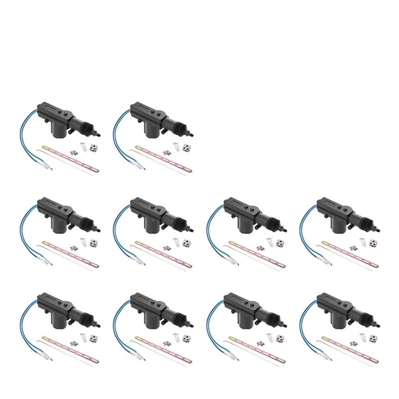 Elektrische Side Glasregler Fensterheber 2-10set 12V Power Locking System Einzel Pistole Typ Kit Universal Auto Elektrische Fernbedienung Zentrale Türschloss Antrieb Auto Heavy-Duty(2Wire 10set) von Wnfmjqe