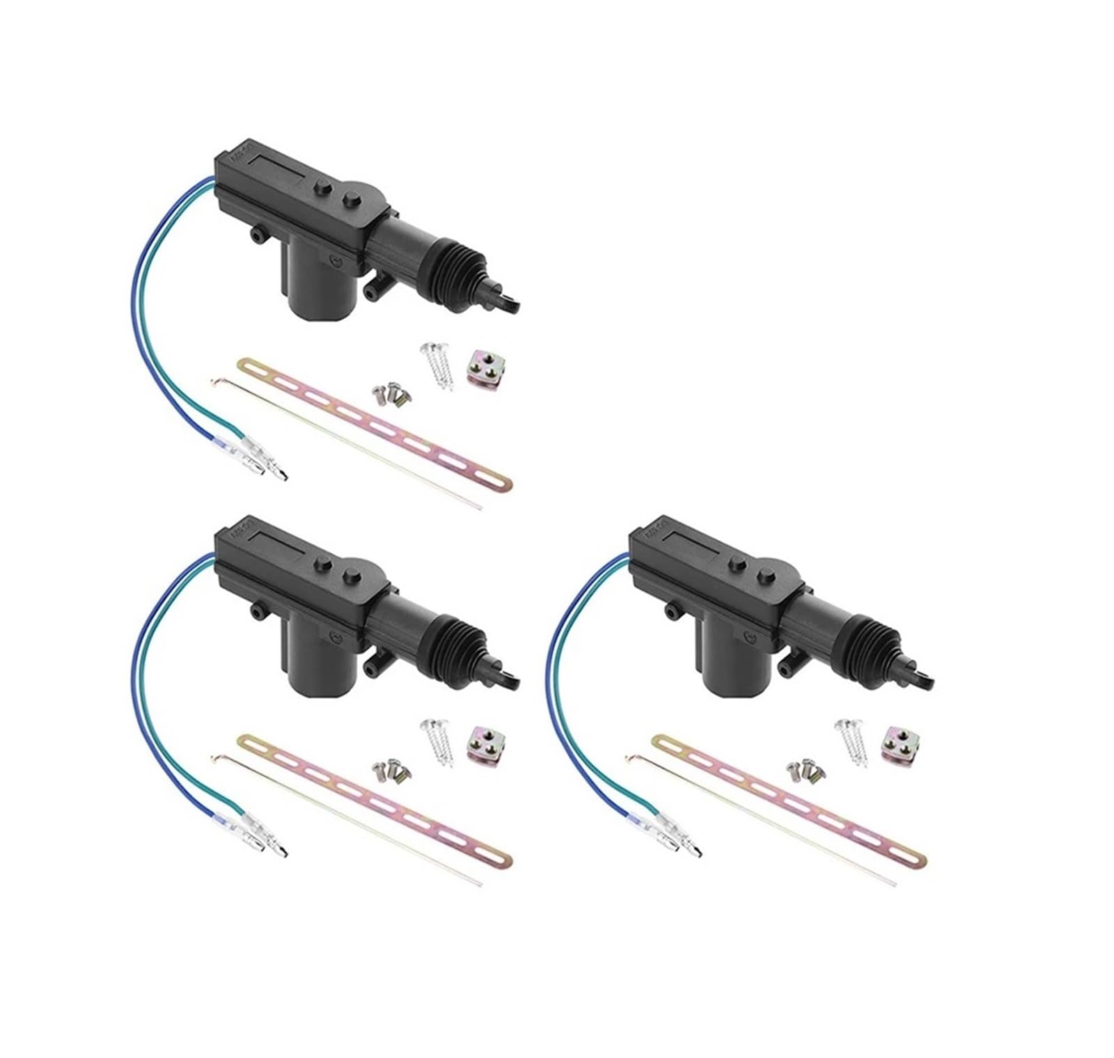 Elektrische Side Glasregler Fensterheber 2-10set 12V Power Locking System Einzel Pistole Typ Kit Universal Auto Elektrische Fernbedienung Zentrale Türschloss Antrieb Auto Heavy-Duty(2Wire 3set) von Wnfmjqe