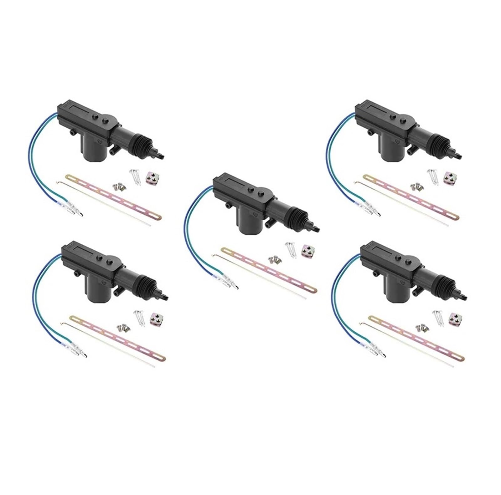 Elektrische Side Glasregler Fensterheber 2-10set 12V Power Locking System Einzel Pistole Typ Kit Universal Auto Elektrische Fernbedienung Zentrale Türschloss Antrieb Auto Heavy-Duty(2Wire 5set) von Wnfmjqe