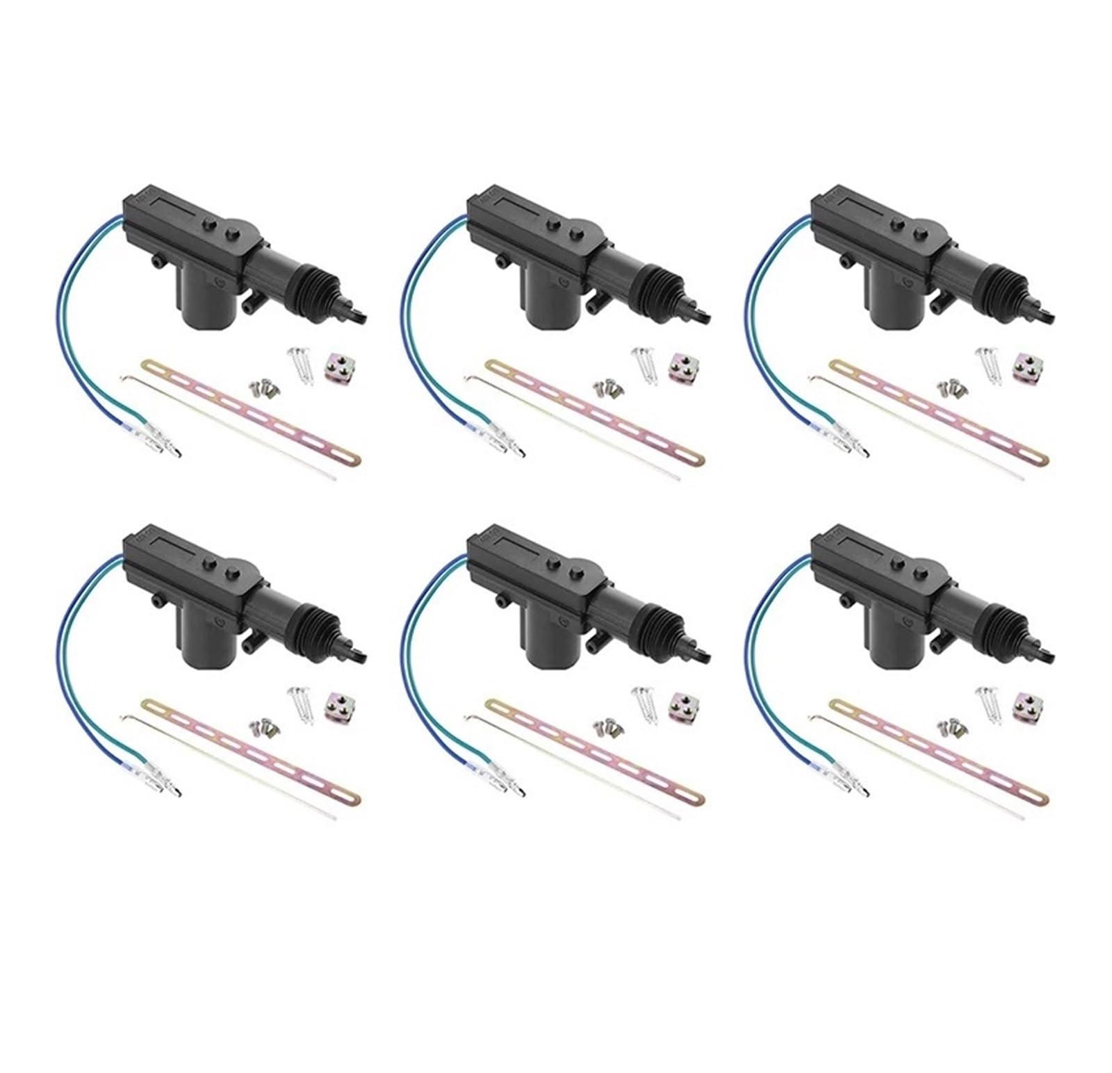 Elektrische Side Glasregler Fensterheber 2-10set 12V Power Locking System Einzel Pistole Typ Kit Universal Auto Elektrische Fernbedienung Zentrale Türschloss Antrieb Auto Heavy-Duty(2Wire 6set) von Wnfmjqe