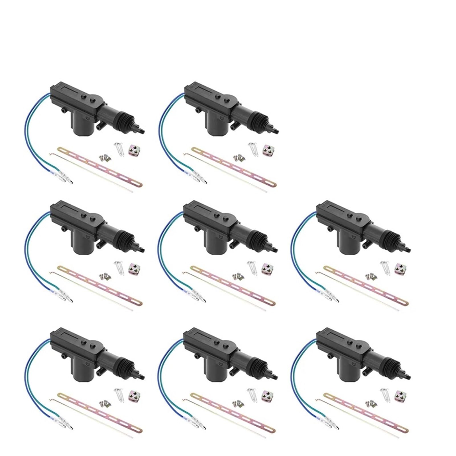 Elektrische Side Glasregler Fensterheber 2-10set 12V Power Locking System Einzel Pistole Typ Kit Universal Auto Elektrische Fernbedienung Zentrale Türschloss Antrieb Auto Heavy-Duty(2Wire 8set) von Wnfmjqe